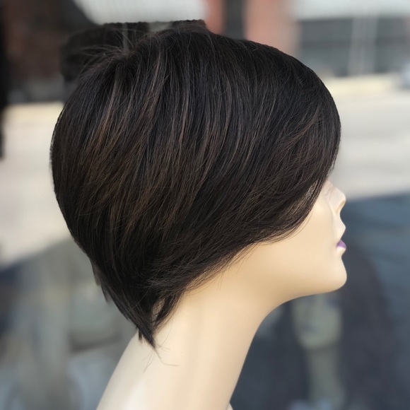 Wig Angle cut chestnut brown short pixie 2020 Wig main image 8